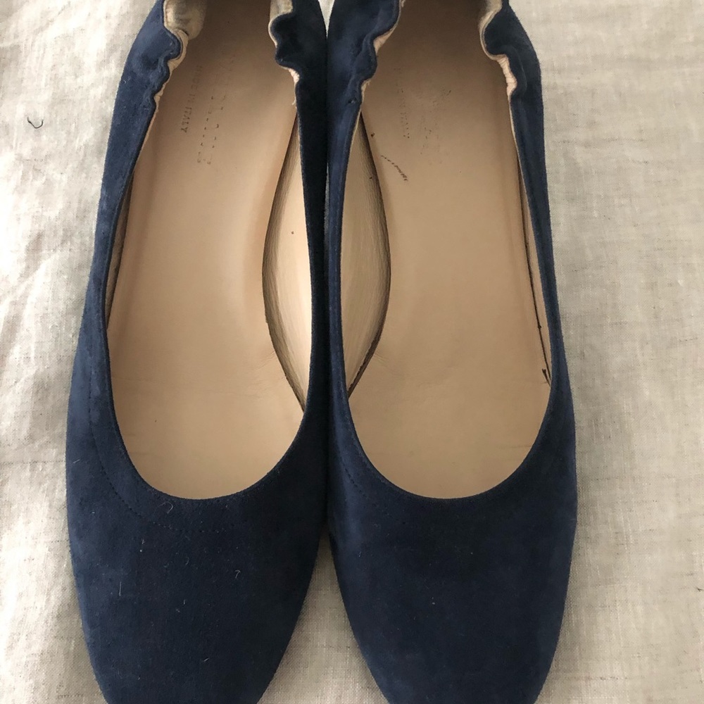 Everlane Day Heel in navy suede (no longer avail)